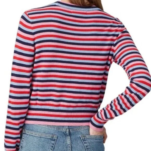 SPIRITUAL GANGSTER Rent the Runway Stripe Crop Sweater - Picture 2 of 9